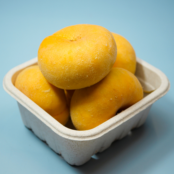 黄甜甜圈桃子
